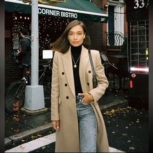 Elegant Double-Breasted Women's Coat Zara (Manteco)